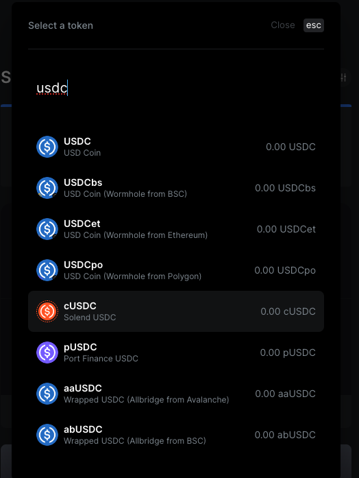 Various USDC variants